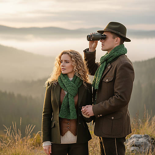 Šály a nákrčníky - Merino šál unisex | Blízko do lesov - 17814042_