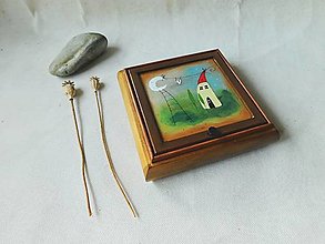 Úložné priestory & Organizácia - Šperkovnica so zrkadlom "Šťastie si ťa najde" - 17813138_