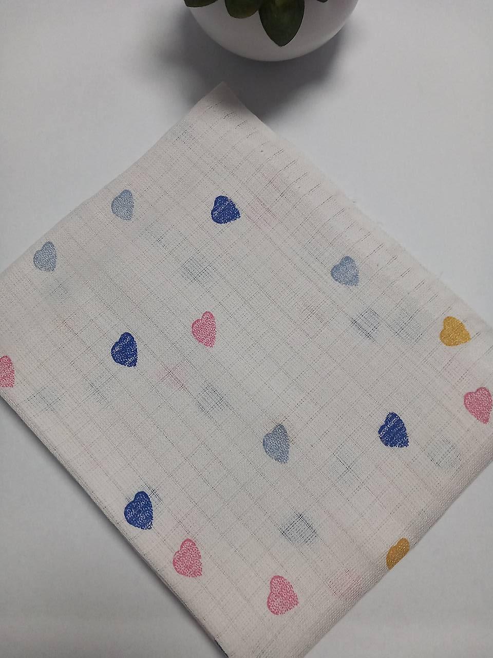Bavlnená plienka srdiečka