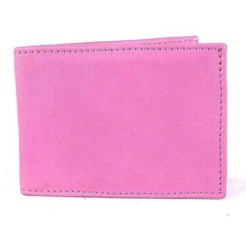Peňaženky - Kožené púzdro na karty a vizitky, ružová farba - 17812798_