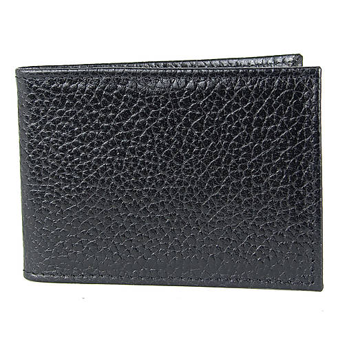 Peňaženky - Kožené púzdro na karty a vizitky, vrúbkovaný dezén v čiernej farbe - 17812811_