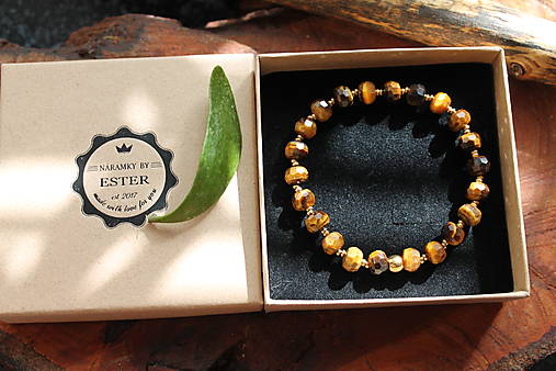 Tiger eye rondelle výbrus