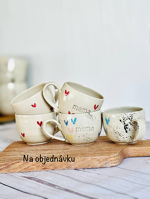 Espresso šálka maľovaná mama NA OBJEDNÁVKU (100ml, su uškom)