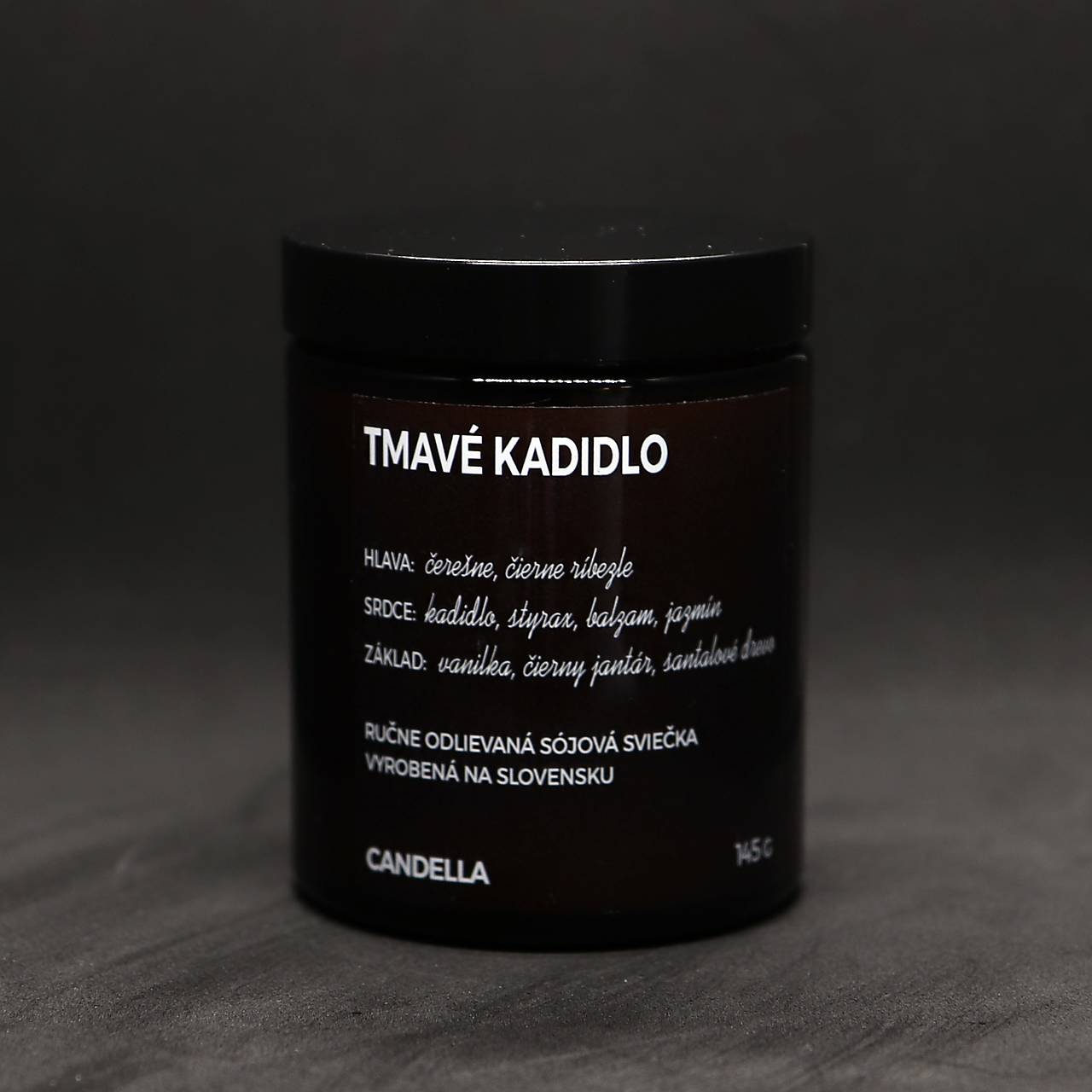 TMAVÉ KADIDLO sójová sviečka