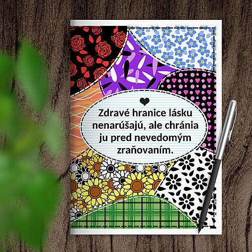 Papiernictvo - Floral sewing zápisník hranice (with petals) (mix kvetín aj farieb) - 17814011_