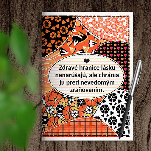 Papiernictvo - Floral sewing zápisník hranice (with petals) (oranžády (pomarančová)) - 17814012_