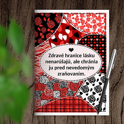 Papiernictvo - Floral sewing zápisník hranice (with petals) (ruže (karmínová)) - 17814019_