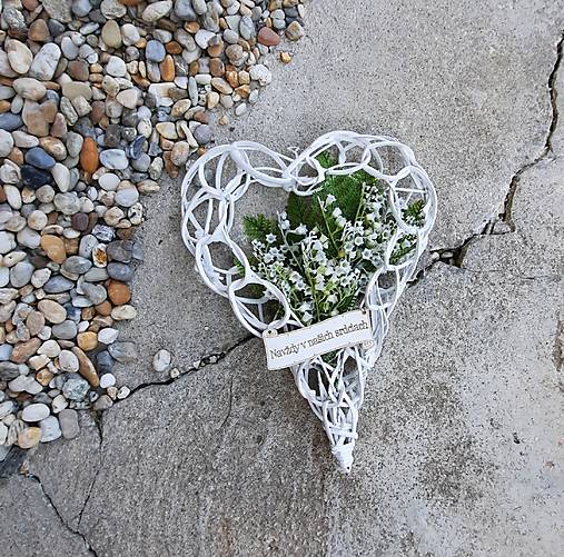 Dekorácie - Spomienkové srdiečko na zavesenie - 17814569_