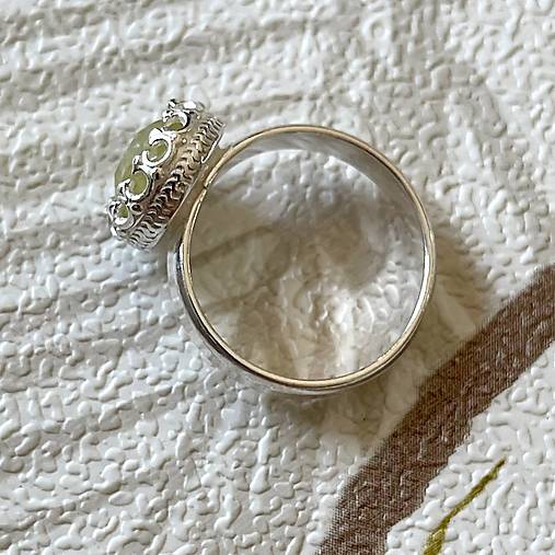 Lemon Quartz Filigree Silver Ag925 Ring / Strieborný prsteň s citrónovým krištáľom A100