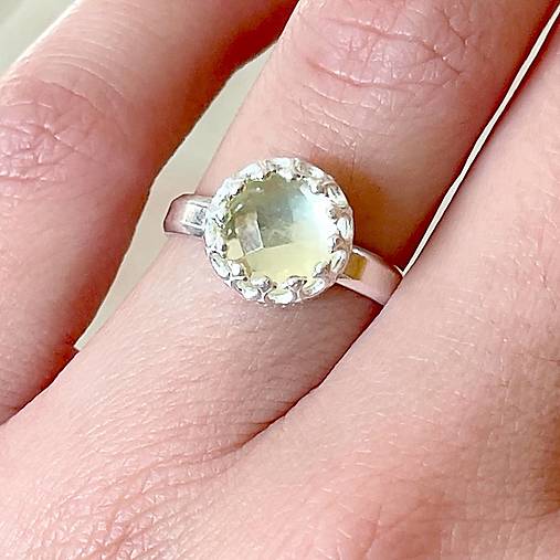 Lemon Quartz Filigree Silver Ag925 Ring / Strieborný prsteň s citrónovým krištáľom A100
