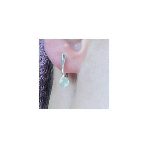 White Moonstone Ag925 Earrings / Náušnice s bielym mesačným kameňom A100