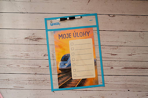 Papiernictvo - Zoznam úloh pre deti - Vlaky - vytlačený s obalom a fixkou - 17815027_