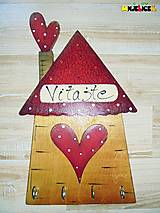 Dekorácie - Vešiačik na kľúče -domček - 17816875_