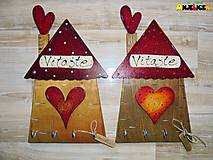 Dekorácie - Vešiačik na kľúče -domček - 17816877_