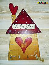 Dekorácie - Vešiačik na kľúče -domček - 17816878_