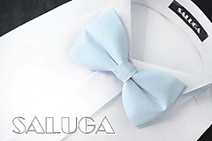 Pánske doplnky - Pánsky modrý motýlik - svetlo modrý - 17817222_