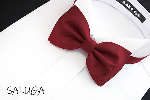 Pánske doplnky - Pánsky bordový motýlik - vínový - 17817233_