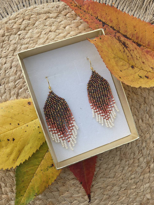 Náušnice Karamelová perla