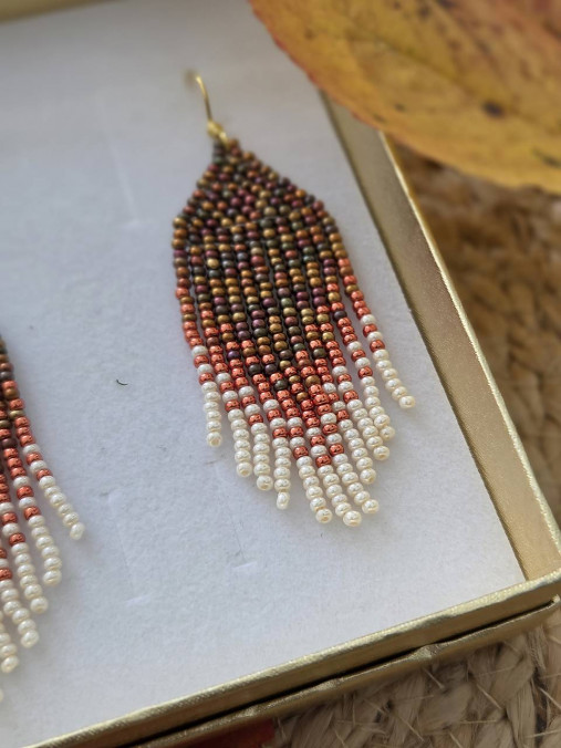 Náušnice Karamelová perla