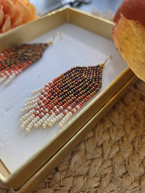 Náušnice Karamelová perla