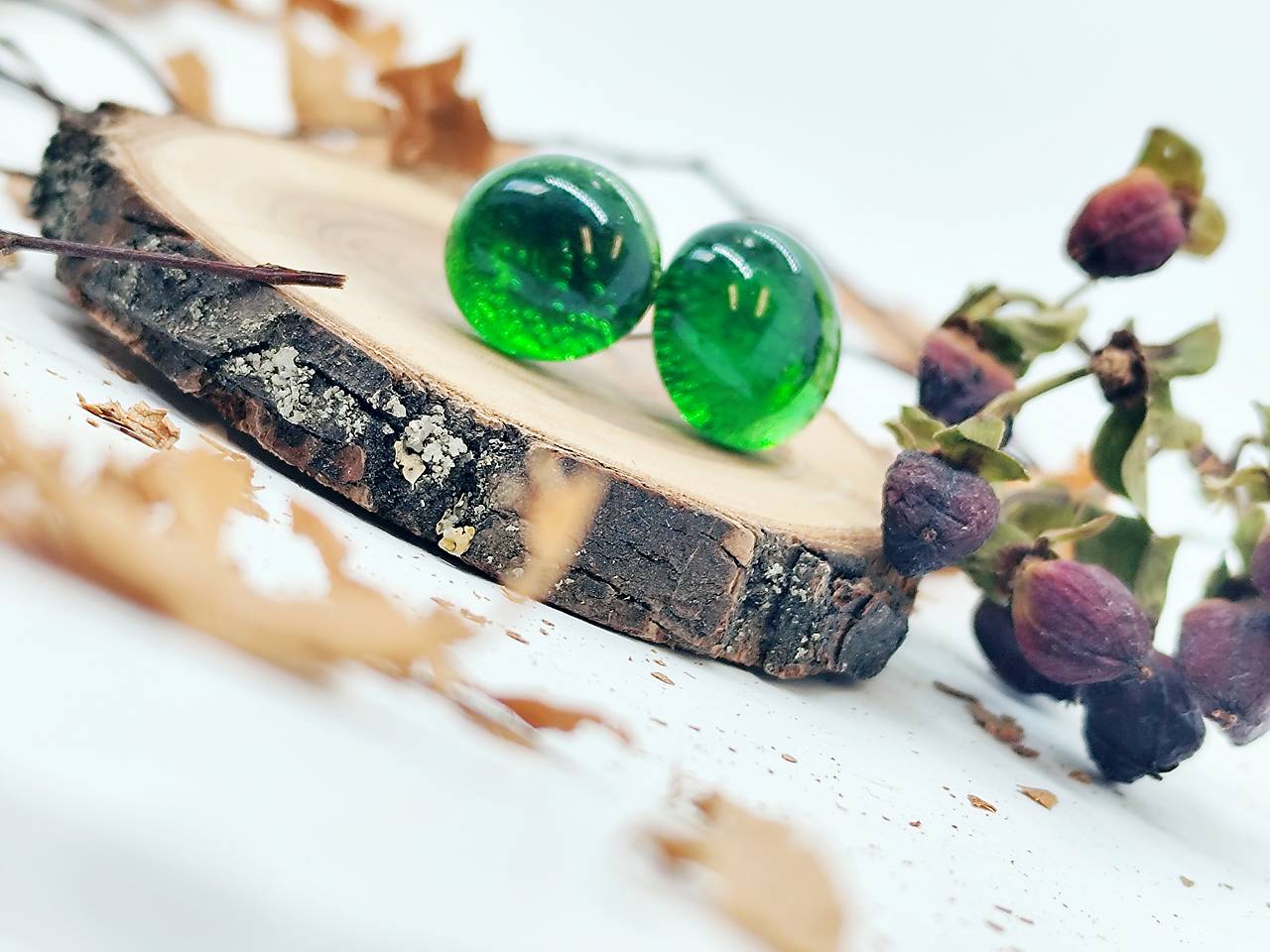 Jedinečné náušnice z vínových fliaš "CECIL"