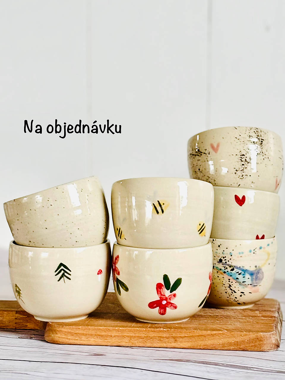 Cappuccino pohárik maľovaný NA OBJEDNÁVKU (200ml, bez uška)