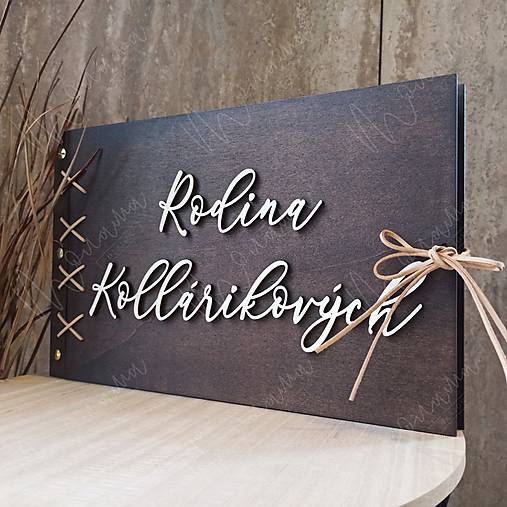 Papiernictvo - Drevený fotoalbum JULI XII. - 17817165_