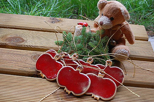 Dekorácie - Keramické jabĺčko  - 17816150_