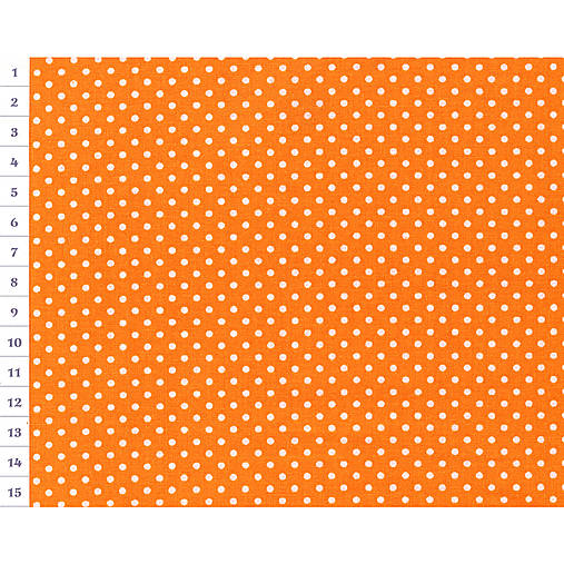 Bavlnená látka OAP Orange, Small Dots