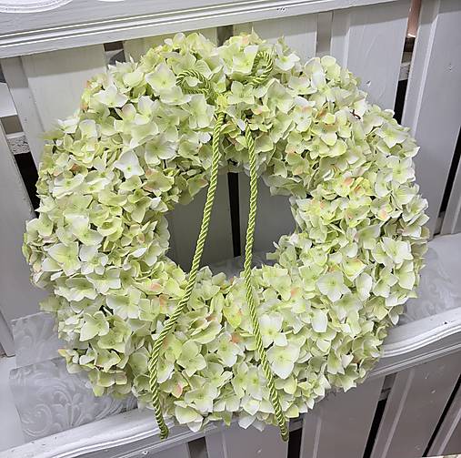 Dekorácie - veniec  s hortenziami 36 cm - 17818122_