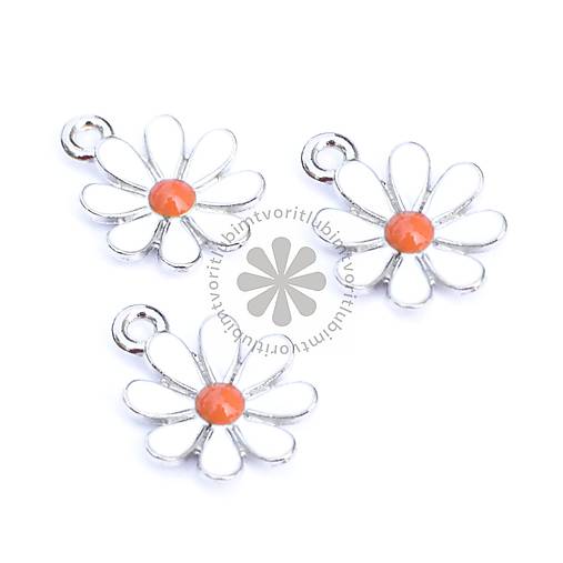 Komponenty - (4931) Kvet - margarétka, 18x14 mm - 1 ks - 17818672_