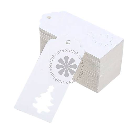 Obalový materiál - (4993) Menovka na darček, Vianoce, 45x95 mm - 10 ks - 17819554_