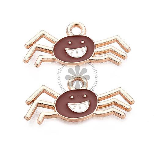 Komponenty - (6043) Halloween prívesok - pavúk, 10x24 mm - 1 ks - 17820588_