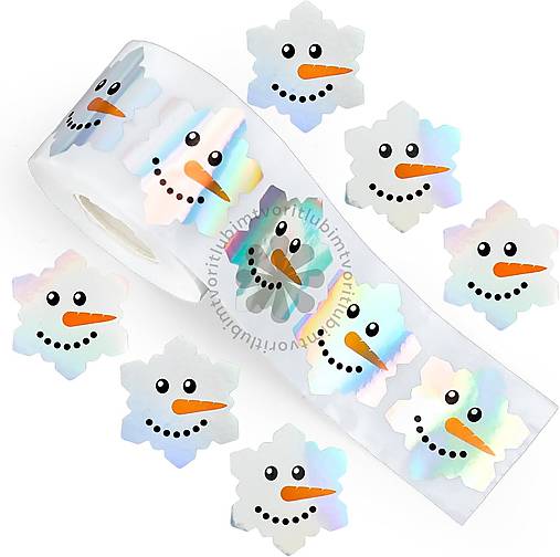 Papier - (6072) Nálepky Vianoce - 1 rolka - 17821362_