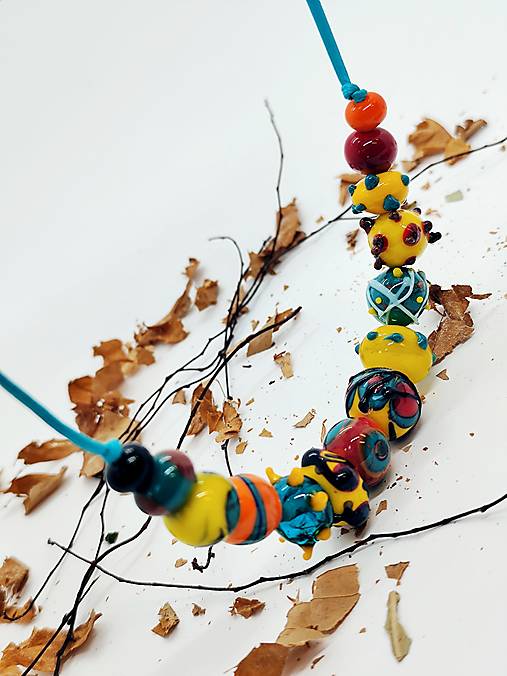 Náhrdelnik "AGATHA" zo skla 