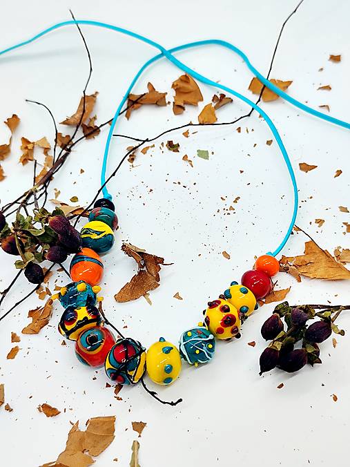 Náhrdelnik "AGATHA" zo skla 