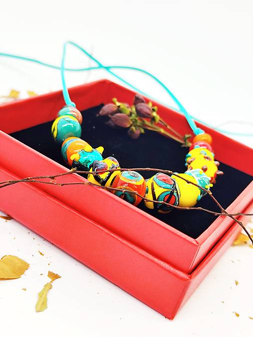 Náhrdelnik "AGATHA" zo skla 