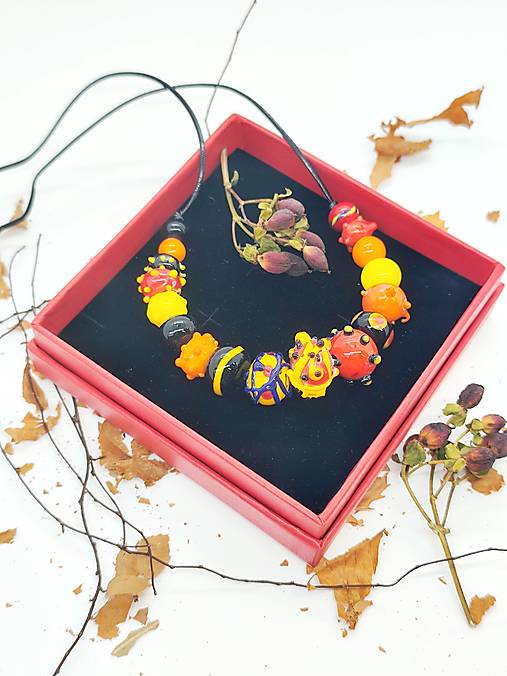 Náhrdelník „MELISA“ zo skla