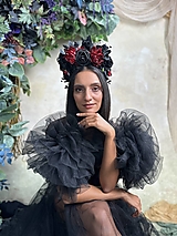 Čiapky, čelenky, klobúky - Frida čelenka "nočné tance" - 17819600_