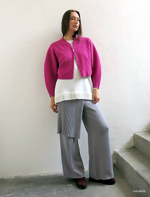 Nohavice - HANKY- kalhoty s plisé - 17818049_