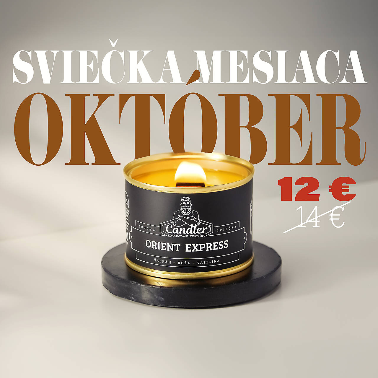 Orient Express (ZĽAVA –  Sviečka mesiaca 140g, drevený knôt)