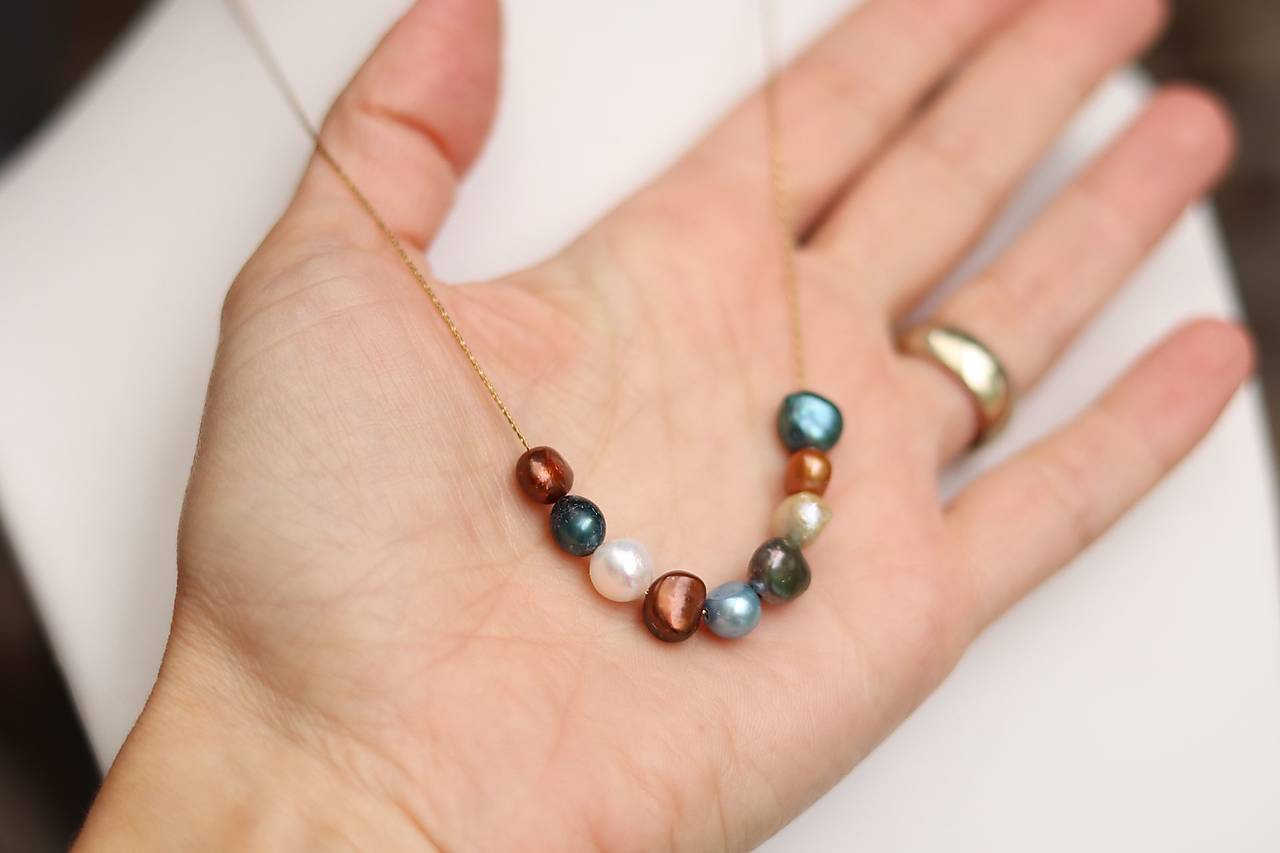 Perlový náhrdelník mix