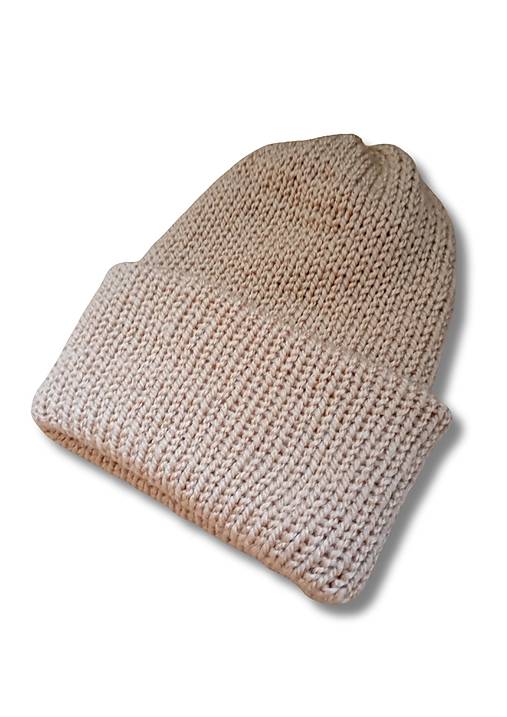 Čiapky, čelenky, klobúky - Ručne štrikovaná čiapka - unisex dospelí/tínedžeri - 17820705_