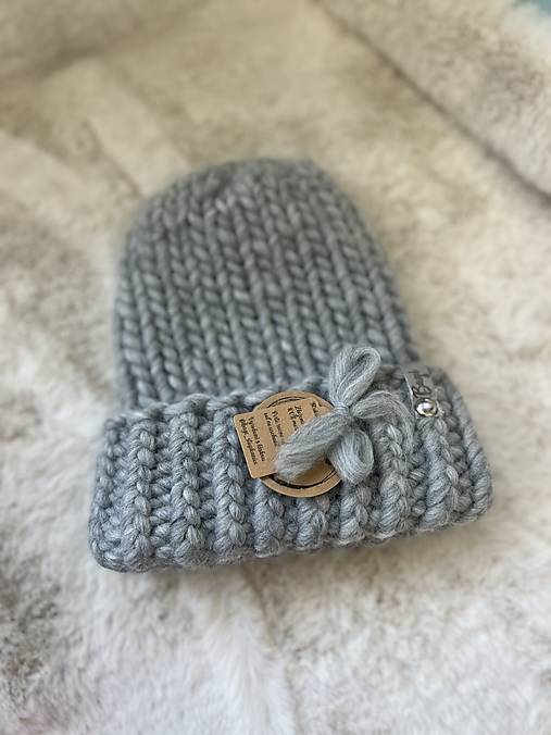 100% MERINO čiapka (Siva)