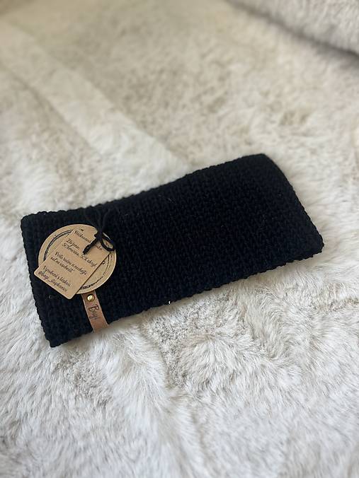 Ručne háčkovaná čelenka (50%merino, 50%akryl)