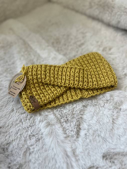 Ručne háčkovaná čelenka (100% merino)