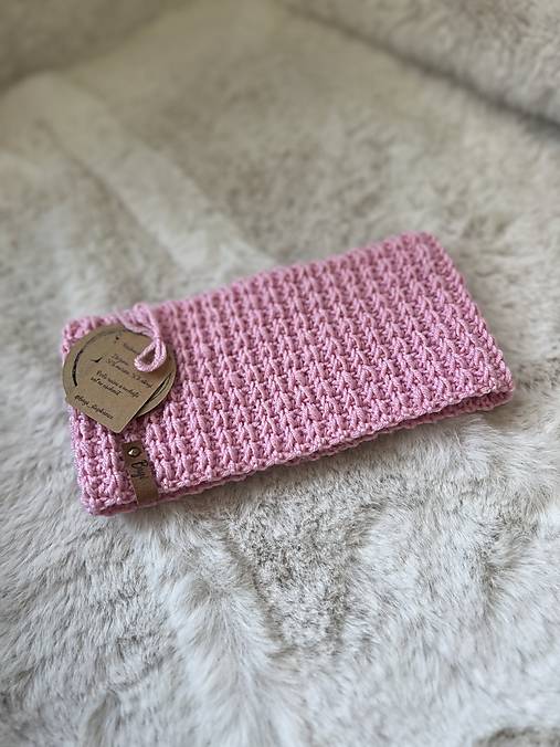 Ručne háčkovaná čelenka (50%merino, 50%akryl)