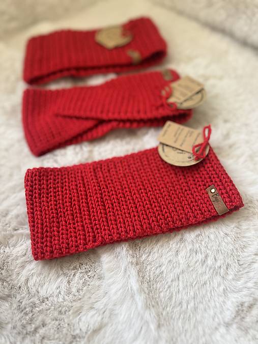 Ručne háčkovaná čelenka (50%merino, 50%akryl)