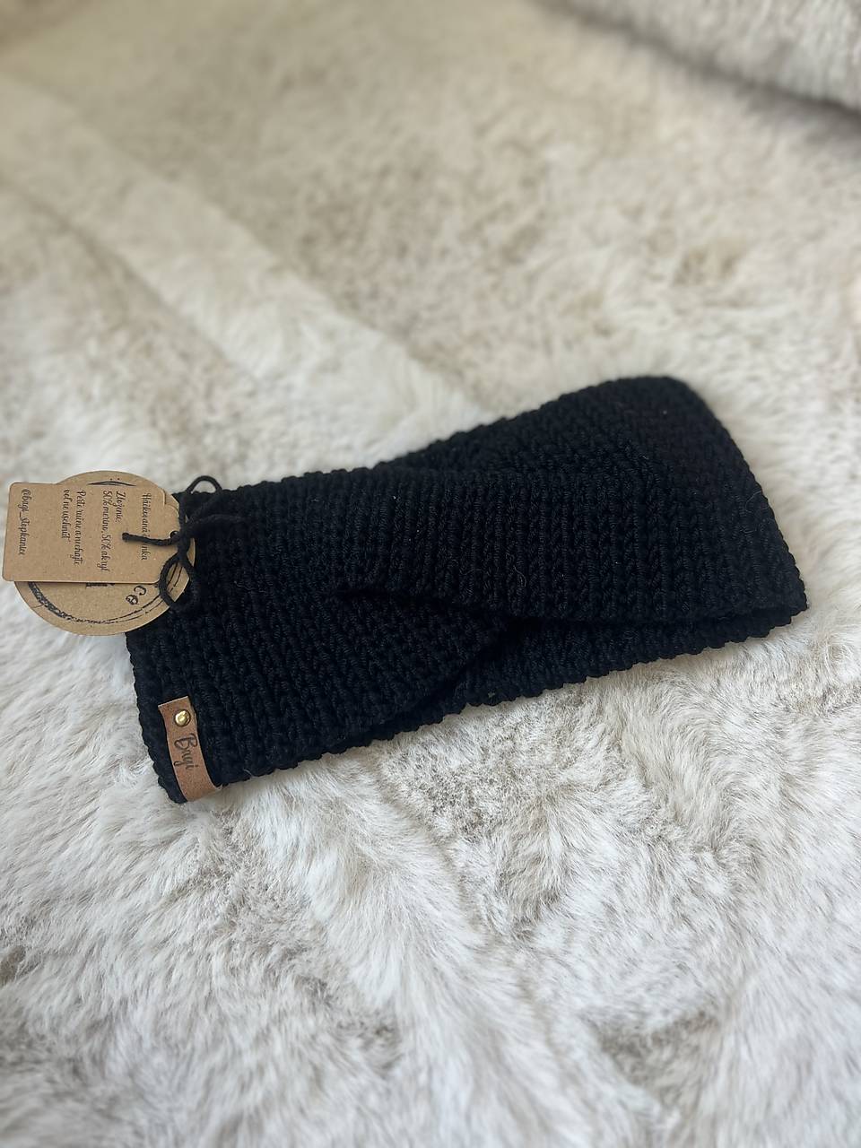 Ručne háčkovaná čelenka (50%merino, 50%akryl)