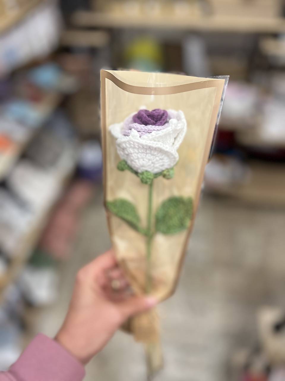 Ručne háčkovaný kvet (7)